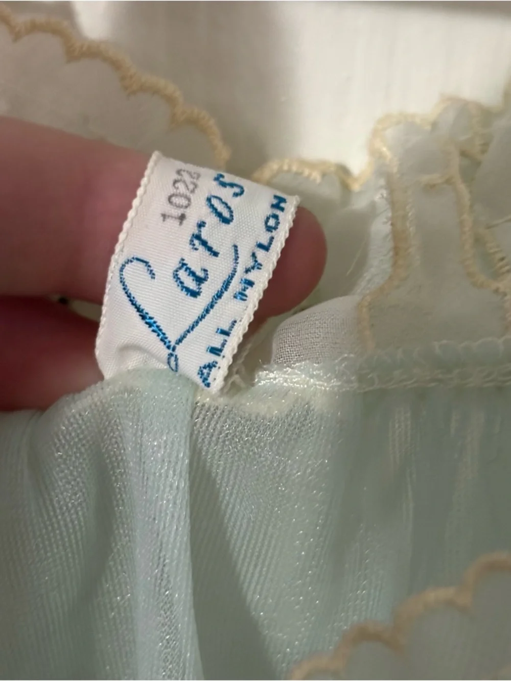 Vintage 1950s Powder Blue Nylon Peignoir Robe by Laros Medium